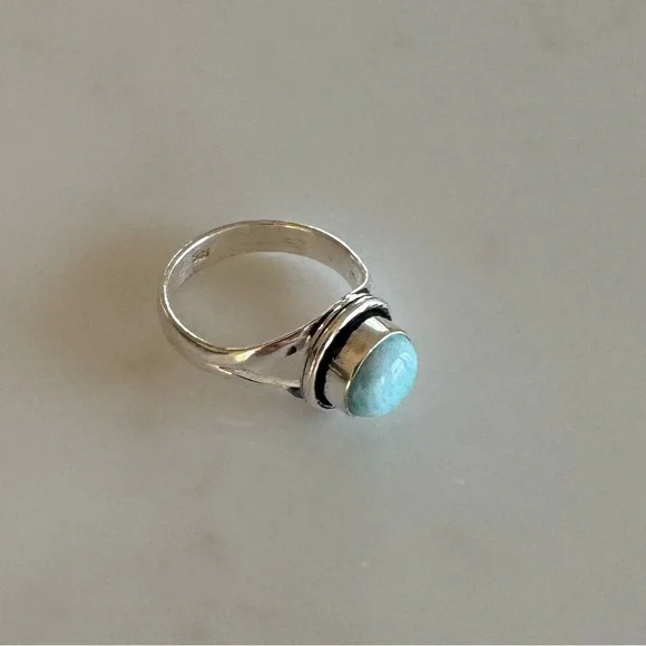 NWOT Sundance Pale Sky Ring, Larimar, Sterling Silver